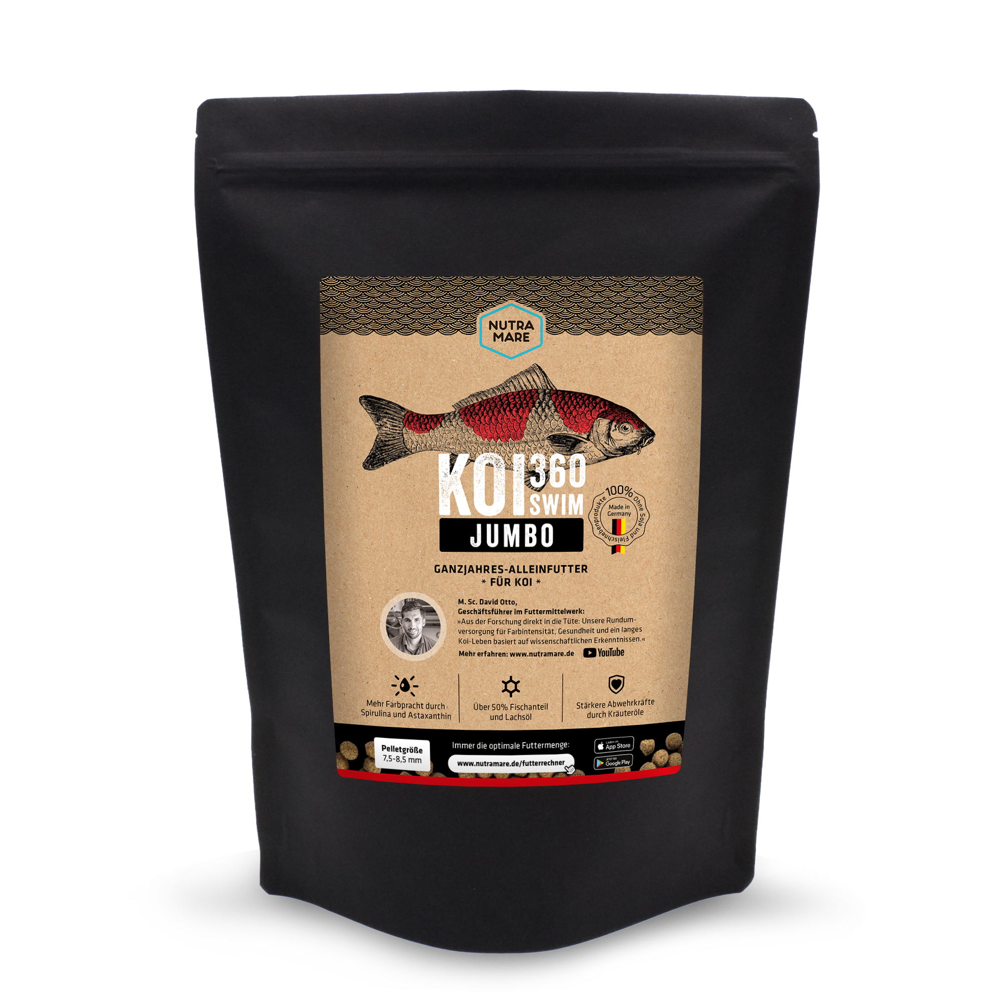 Tomodachi All Season Koifutter 8mm – 5 Kg, Schwimmende Pellets Für Große Koi, Mit Arktischen Rohstoffen